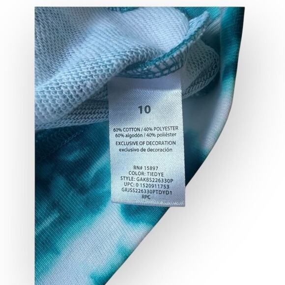 Garanimals crewneck tie-dye sweatshirt with one large pocket, kids size 10 - Picture 8 of 8